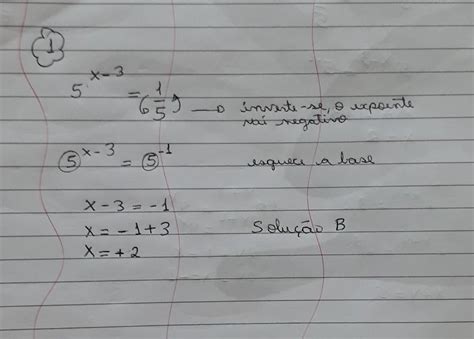 O Conjunto Solução S Da Equação Exponencial 5x 3 1 5 Será Dado Por A