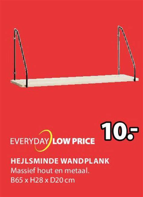 Hejlsminde Wandplank B65xH28xD20CM Promotie Bij Jysk