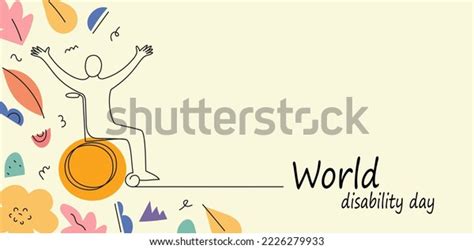 Person Wheelchair World Disability Day Vector Stock Vector Royalty