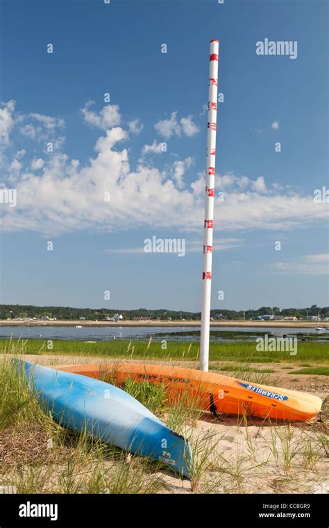 Kayaks Wellfleet Harbour Cape Cod Massachusetts USA Stock Photo Alamy