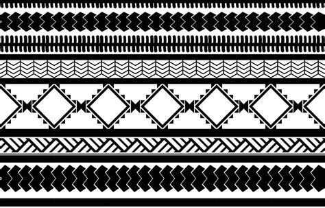 African Tribal Black And White Abstract Ethnic Geometric Pattern