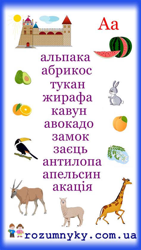 А, читання з літерою А — rozumnyky.com.ua