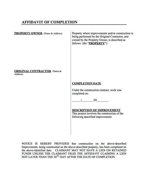 Texas Mechanics Lien Forms Complete Set Free