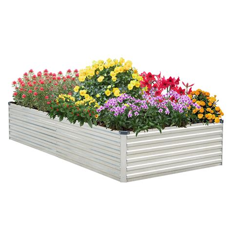 Raised Garden Bed 8x4x1 5ft Galvanized Raised Garden Beds Outdoor For