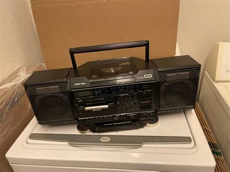 Vintage JVC PC V2J Boombox 1987 Am Fm Cassette CD Player Works Great