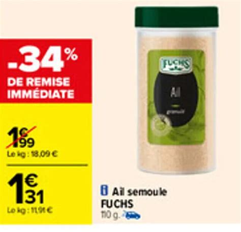 Promo Ail Semoule Fuchs Chez Carrefour