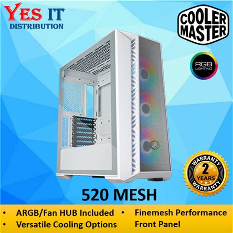 Cooler Master Masterbox Mesh Argb Atx Pc Case Mb Wgnn S