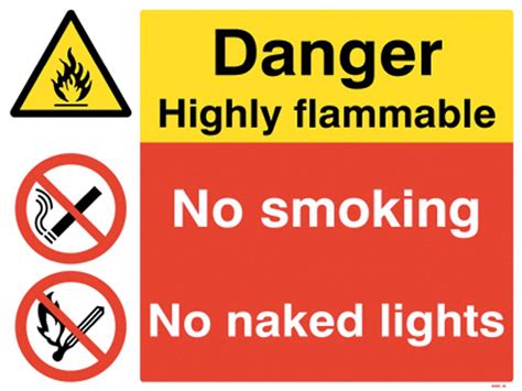 Danger Highly Flammable Sign Onsite Support