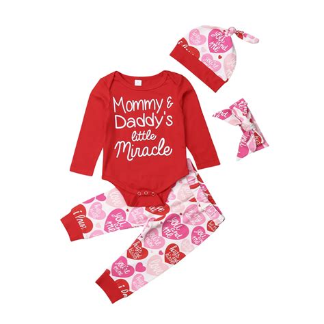 Neugeborenen Baby M Dchen Jungen Kleidung Sets Prinzessin Valentine