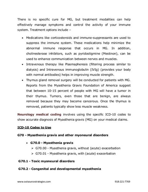 Documenting Myasthenia Gravis With Icd 10 Codes