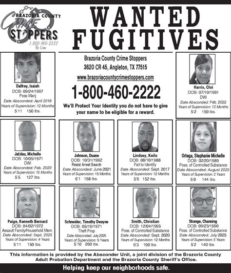 Brazoria County Crime Stoppers | Angleton TX