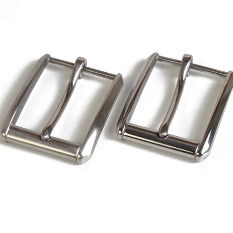 Mm Solid Stainless Steel Single Prong Square Belt Buckle For Men