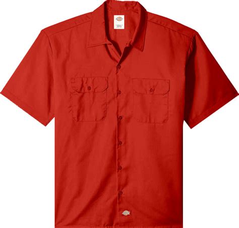 Dickies Red Short Sleeve Work Shirt Inc Style