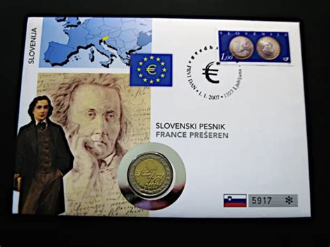 NUMISBRIEF SLOWENIEN 2 Euro 2007 France Preseren EUR 5 79 PicClick DE