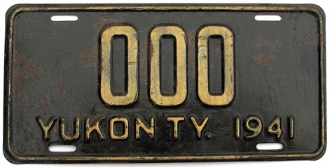 Yukon Sample License Plates