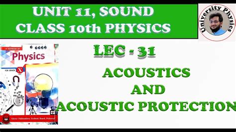 Acoustics Class Th Physics Acoustic Protection Importance Of