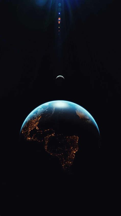 Earth in Dark iPhone Wallpaper - iPhone Wallpapers