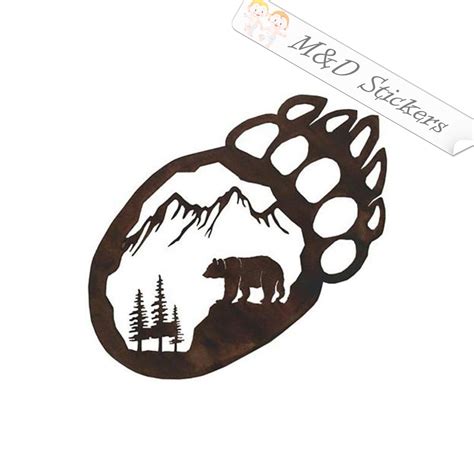 2x Mountain View Vinyl Decal Sticker Different Colors And Size For Cars