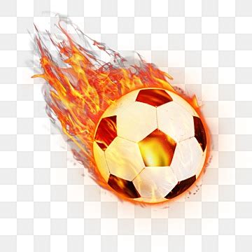 Soccer Ball On Fire Clipart Png