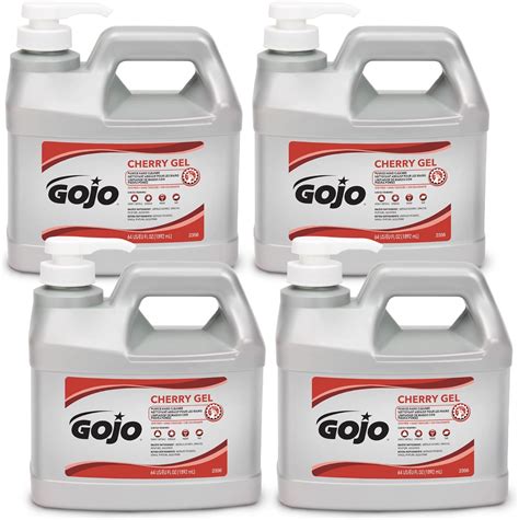 GOJO 2356 04 Cherry Gel Pumice Hand Cleaner 1 2 Gallon Bottle Pack Of