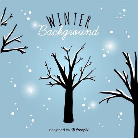 Baum Im Winter Vektoren Und Illustrationen Zum Kostenlosen Download