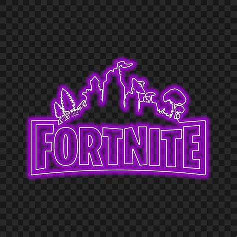 HD Fortnite Purple Neon Logo PNG Citypng