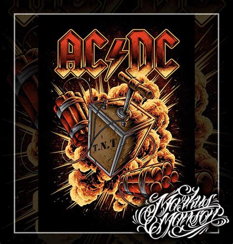 Acdc Tnt On Behance Acdc Artwork Music Artwork Punk Rock Bedroom