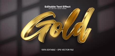 Premium Vector Gold Editable Text Effect In Modern Trend Style