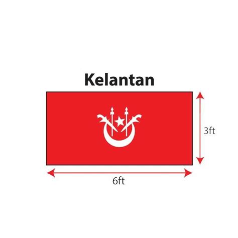 Bendera Kelantan (Polymesh) 3 x 6ft, Hobbies & Toys, Stationery & Craft, Stationery & School ...