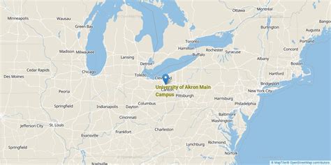 Akron University Campus Map