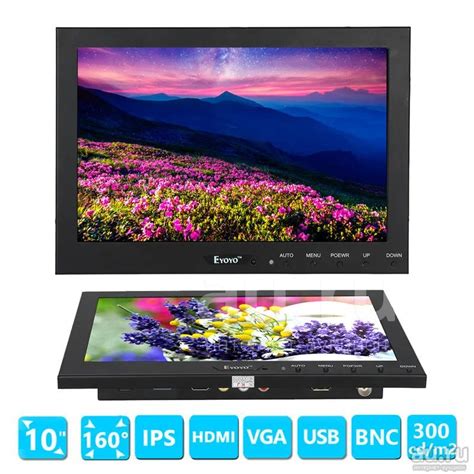 TFT LCD AHD Монитор для видеонаблюдения диагональ 10" BNC AV HDMl VGA ...