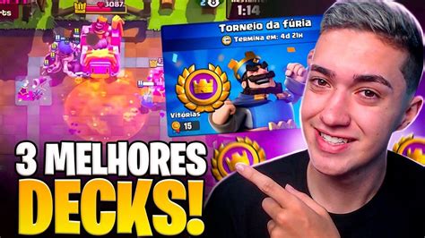 MELHORES DECKS PARA VOCÊ UTILIZAR NO TORNEIO DA FÚRIA DO CLASH ROYALE