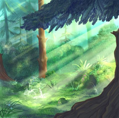 Иллюстрация Лес (бэкграунд) в стиле 2d | Illustrators.ru