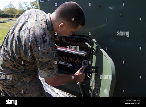 U S Marine Corps Cpl Thomas Curtis With Combat Logistics Regiment 2