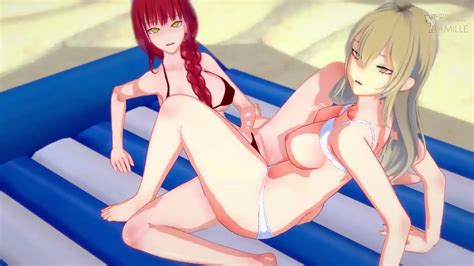 Chainsaw Man Ova Beach Episode Makima And Power Have Lesbian Sex XVIDEOS