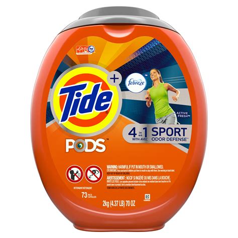 Tide Pods Sport Odor Defense 4 In 1 With Febreze HE Compatible Laundry