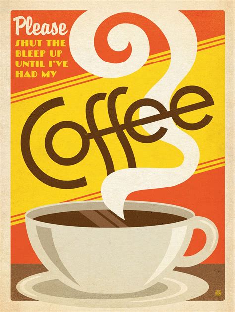 Cofshutupcoffeergb 903×1200 Coffee Wall Art Retro Poster Coffee Poster