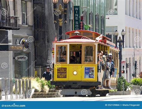 Iconic Historic San Francisco Trolley Cars On Powell Street Editorial