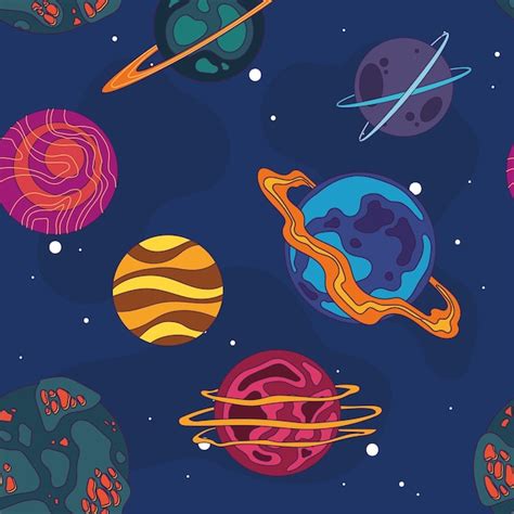 Conjunto De Planetas De Ciencia Ficci N De Colores Sobre Un Fondo De