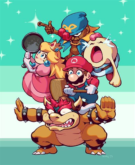 Princess Peach Mario Bowser Geno And Mallow Mario And More