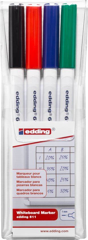 Edding Whiteboard Marker Set Van Assorti Bol