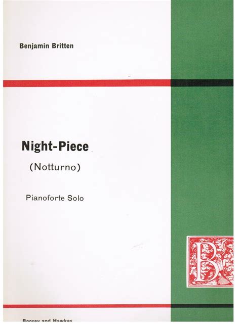 NIGHT PIECE Notturno Pianoforte Solo Benjamin Britten Amazon