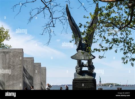 Bronze Eagle And Wreath Statue East Coast War Memorial Battery Park