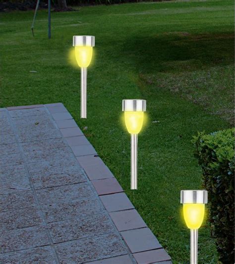 X Buiten Tuin Led Zilveren Stekers Solar Verlichting Cm