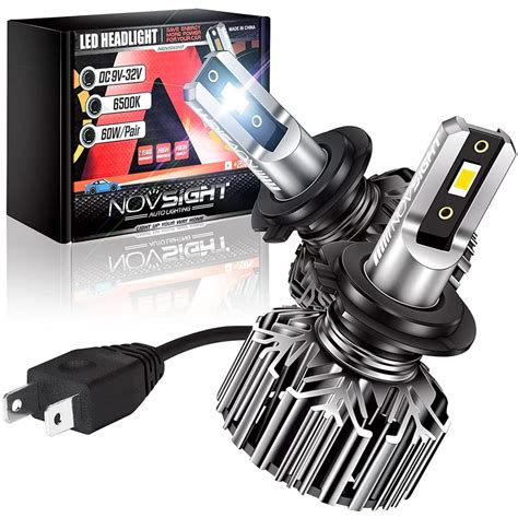 Novsight H7 Led Headlight Bulbs 12000 Lumens 60w Super Bright Headlights Conversion Kits Ip68