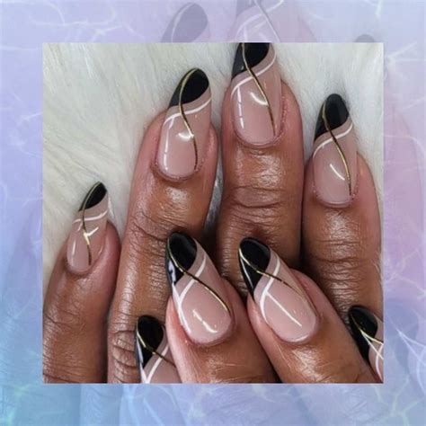 Black And Nude Nails Elegant Manicure Ideas Beauty Revival