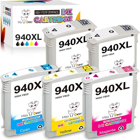 Ms Deer Upgraded Compatible 940 Ink Cartridges Replacement For Hp 940 Xl Combo Pack