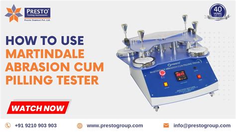 Martindale Abrasion Cum Pilling Tester Presto Group YouTube