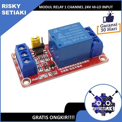 Jual MODUL RELAY 1 CHANNEL 24V HI LO INPUT OPTOCOUPLER Shopee Indonesia