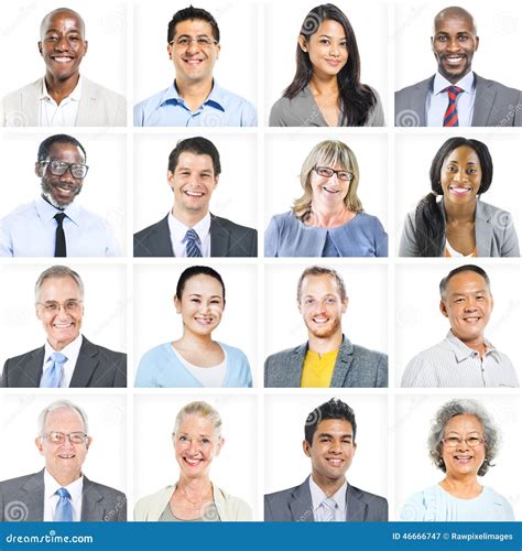 Business People Corporate Set Of Faces Concept Stock Image Image Of